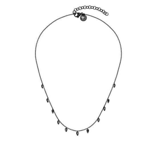 Tamaris Domiselna črna ogrlica s cirkoni TJ-0076-N-45