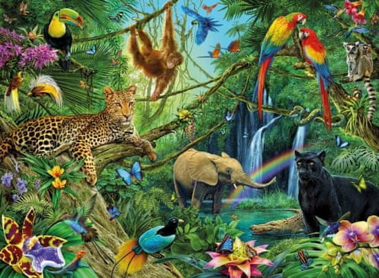 Ravensburger Puzzle Živali v džungli XXL 200 kosov