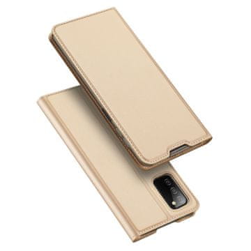 Dux Ducis Dux Ducis Skin Pro etui tipa denarnice za Samsung Galaxy A03s, zlate barve
