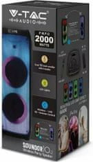 V-TAC 100W prenosni karaoke zvočnik 2 x 10 inch
