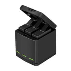 TELESIN Škatla trikanalni polnilec za GoPro Hero 8 + 2 bateriji (GP-BNC-801)