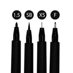 Faber-Castell PITT Artist pen Comic set 4 črn, F, XS, 1,5, SB