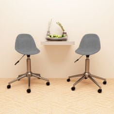 Vidaxl Vrtljivi stoli za mizo, 2 kosa, svetlo sive barve, oblazinjeni s tkanino