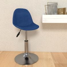 shumee Barski stol, modre barve, oblazinjen s tkanino