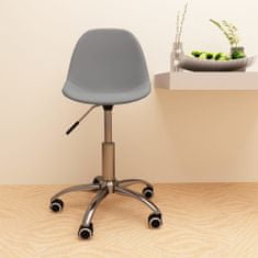 Greatstore Vrtljivi pisarniški stol, svetlo siv, oblazinjen s tkanino
