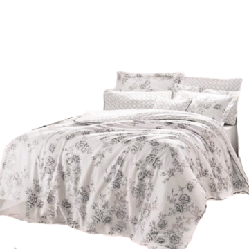 Issimo Posteljnina iz bombažnega satena ROSE ART 2*140x200 / 2*70x90 + 2*50x70