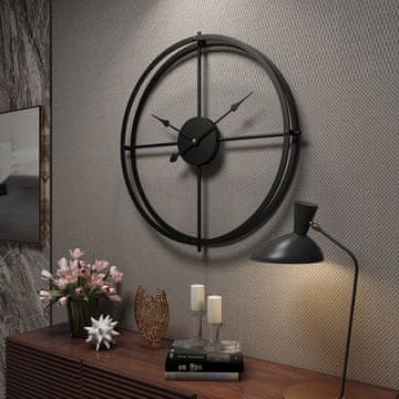 Dizajnerska stenska ura LUX Black 60cm