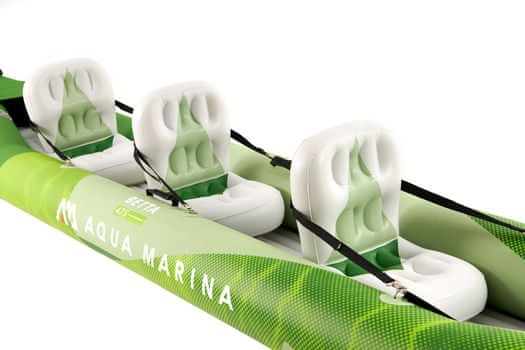  Aqua Marina Betta-475 Recreational Kayak, z veslom, napihljiv, 3 osebe, 15.7x31