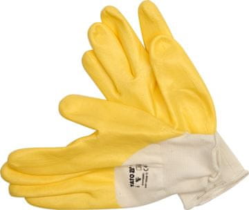 YATO Gumijaste rokavice rumene 10" 7481