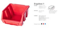 shumee Patrol Ergobox 1 rdeča, 116 X 112 X 75 mm