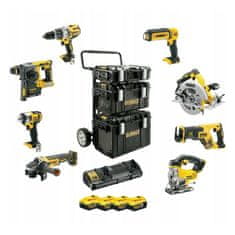 DeWalt 18V kombinirani komplet Dcd996+Dcf880+Dcg405+Dcs331+Dcs367+Dcs570+Dch273+Dcl050 4X5.0Ah Voziček Ts