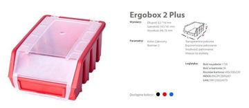 Greatstore Ergobox Plus 2 rdeča, 118 X 161 X 75 mm