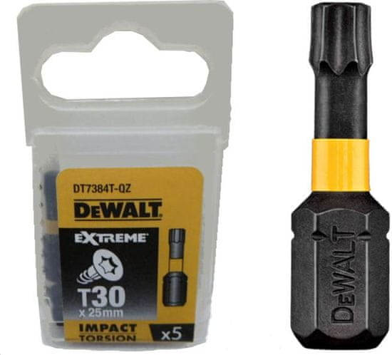 DeWalt Bit za udarni ključ T30X25 /5 kosov. Ekstremni udarni sunek