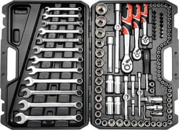 YATO Komplet ključev 1/4" , 3/8" , 1/2" 111 Elem. 38831