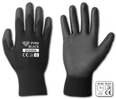 Bradas Delovne rokavice Pure Black Velikost 10