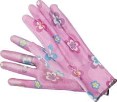Vorel Vrtne rokavice Flowers - svetlo roza, velikost 8", 74125