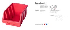 shumee Patrol Ergobox 3 rdeča, 170 X 240 X 126 mm
