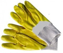 Gumijaste rumene nitrilne rokavice