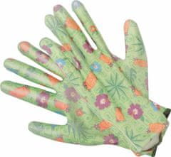 Flo Vrtne rokavice Cvetje - zelene 9"