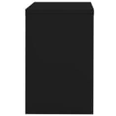 Greatstore Arhivska omarica črna 90x46x72,5 cm jeklo