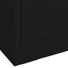 shumee Arhivska omarica črna 90x46x103 cm jeklo