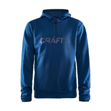 Craft moški funkcijski pulover logo hood nox/blaze
