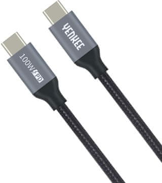 Yenkee C-C kabel, Gen.2, 1,5 m (YCU 323 BK)