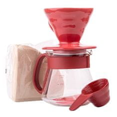 Hario Hario V60 Dripper & Pot Red set - kapljalnik + strežnik + filtri