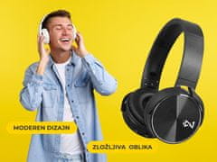 Trevi DJ 12E50 naglavne slušalke, Bluetooth 5.0, mikrofon, AUX-in, zložljive, črne (TRE-SLU-DJ12E50-B) - rabljeno