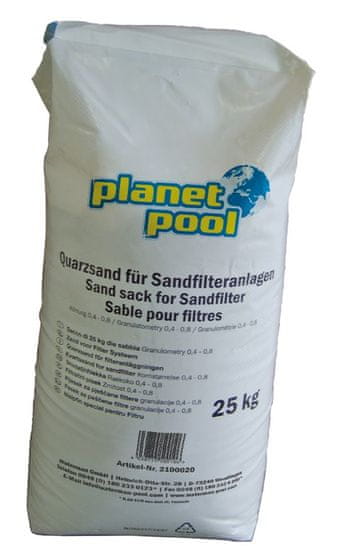 Planet Pool pesek filtrirni, gr. 0.4 - 0.8, 25 kg, QW