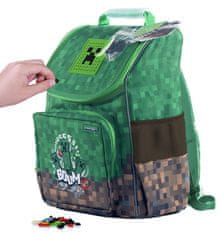 Minecraft šolski nahrbtnik, prva triada, zelena