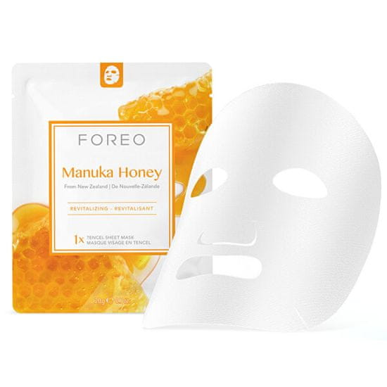 Foreo Revitalizirajoča platnena maska za zrelo kožo Manuka med ( Revita lizing Sheet Mask) 3 x 20 g