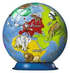 Ravensburger Puzzleball Otroški globus z živalmi (angleščina) 72 kosov
