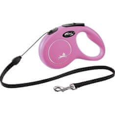 Croci FLEXI Classic New S povodec 5m/12kg roza