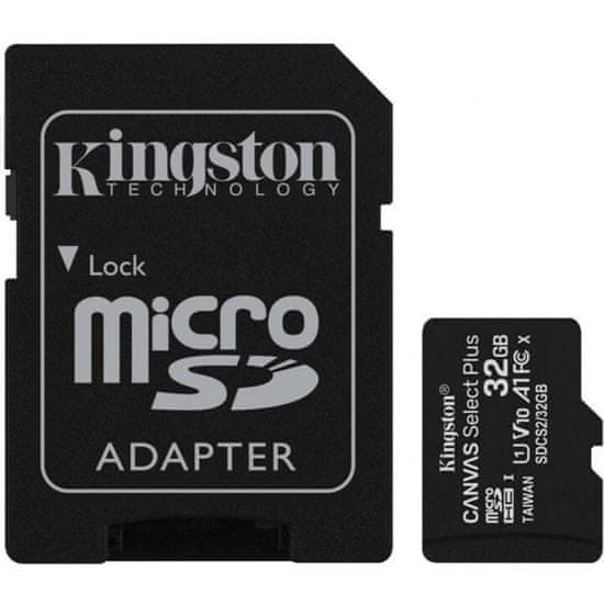 Kingston MicroSD kartica 32 GB Canvas Select Plus + adapter SD