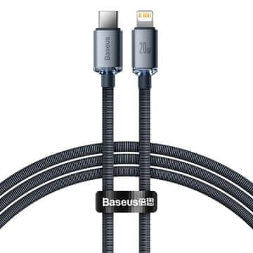 BASEUS Crystal Shine kabel USB-C / Lightning 20W 2m, črna
