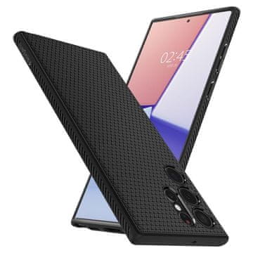 Spigen Liquid Air silikonski ovitek za Samsung Galaxy S22 Ultra, črna