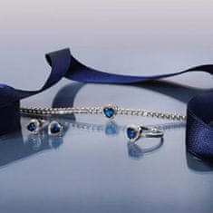 Morellato Romantična srebrna zapestnica z modrim srčkom Tesori SAVB12