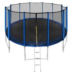 Aga Sport Pro Trampolin 460 cm Modra + zaščitna mreža + lestev + žep za obutev