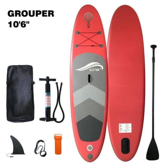 Too Much Grouper SUP, napihljiv, 320 x 81 x 15 cm