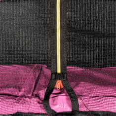 Aga Sport Pro Trampolin 430 cm roza + zaščitna mreža + lestev + žep za čevlje