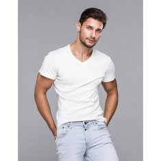 Dstreet Moška majica s kratkimi rokavi MODERN bela rx2578 XL