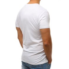 Dstreet Moška majica s kratkimi rokavi MODERN bela rx2578 XL