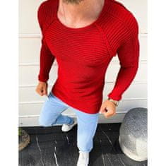 Dstreet Moški prevelik pulover rdeče barve wx1576 S