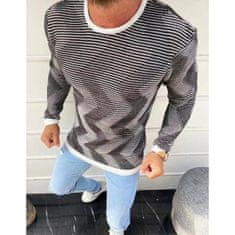 Dstreet Moški pulover v barvi ecru z vsemi črtami wx1613 S
