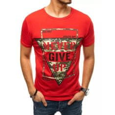 Dstreet Moška majica s potiskom rdeča rx4352 rx4352 XXL