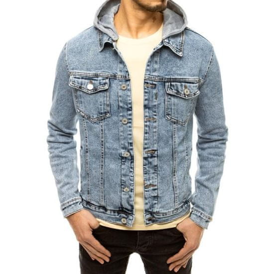 Dstreet Moška džins jakna s kapuco modra tx3615