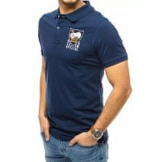 Dstreet Moška majica s potiskom modra CAP px0393 XXL