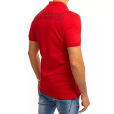 Dstreet Potiskana polo majica rdeča px0373 L