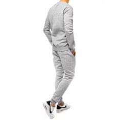 Dstreet Moška športna obleka s kapuco brez potiska sive barve ax0378 L